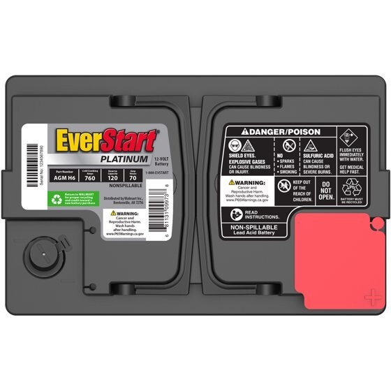 EverStart Platinum AGM Automotive Battery Group H6 LN3 48