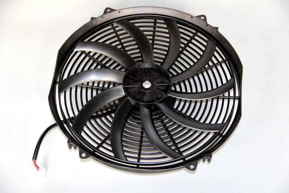 Cubierta de radiador de aluminio KKS y ventiladores de 12" 68-74 Dodge Mopar Cars 26" Core 374FS Foto 4 de 4