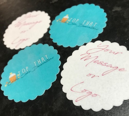 Tortenaufleger Foto/Logo personalisiert vorgeschnitten essbar Oblate Papier Jakobsmuschel 15x5cm - Bild 2 von 9