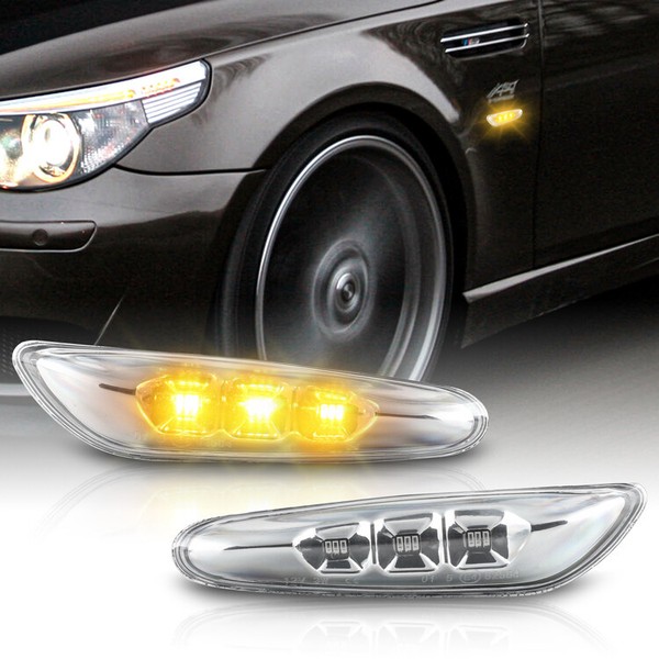 Passend FüR BMW 5Er E60 E61 LED Seitenblinker Klarglas-image