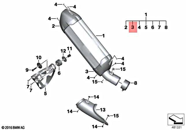 Genuine BMW K50 K51 0A11 0A21 0A31 Cap Rear Silencer Front 超人気モデルシチズンプロマスターBN0156-05E