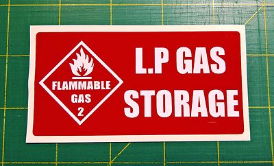 TUFFLEX LPG GAS HEAVY DUTY NON FADING WARNING STICKER LABEL DECAL Caravan Boat