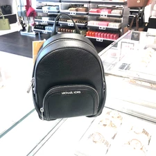 Michael Kors MK Women Fashion Black Leather Jaycee Extra Small Shoulder Backpack