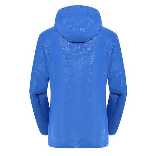 Men Womens Sunscreen Hooded Breathable Jacket Rain Coat Windbreaker Waterproof - Picture 7 of 33