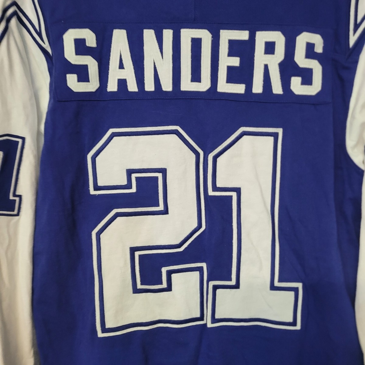 【NY購入/新品タグ付】COWBOYS Sanders 21 ユニフォーム Vintage 90s Dallas Cowboys Deion Sanders Starter Jersey #21