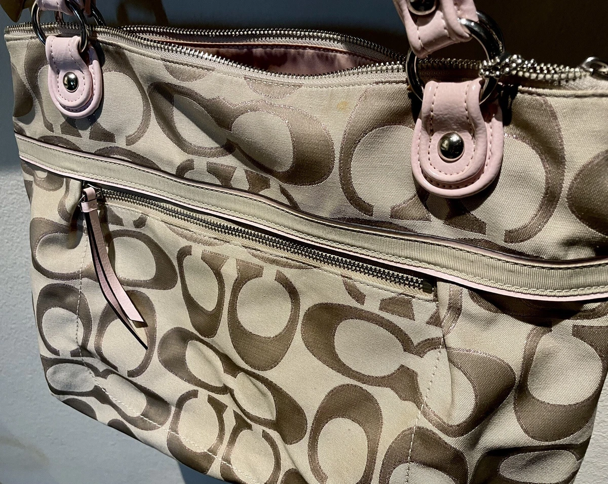 Coach pink on sale laptop bag