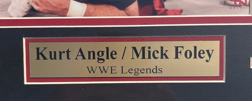 WWE LEGENDS Kurt Angle and Mick Foley Autographed 8x10 Photo 11x14 Matted w/ COA - Picture 2 of 5