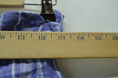 H&M LInen Blend Paperbag Skirt SIze 4 Blue White Stripe Short Coastal Drawstring - Picture 12 of 14