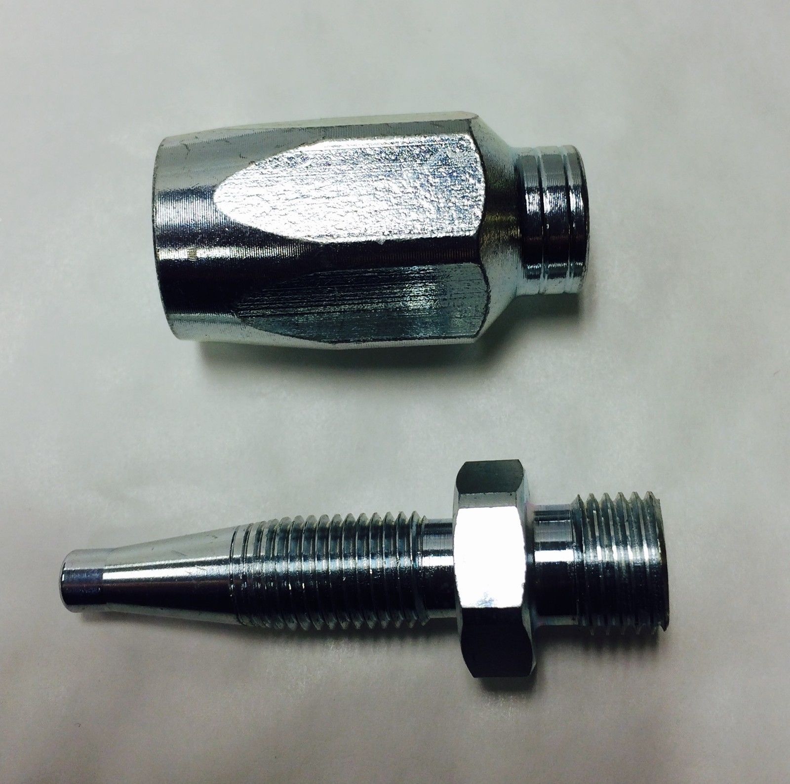 HYDRAULIC REUSABLE HOSE MALE REPAIR KIT 1/4 R2AT & 2SN HOSE MENDER PUMP TRACTOR
