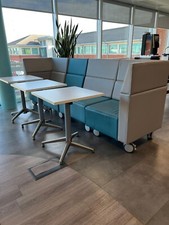 Elite High Back Blue & grey  Office Sofa Booth,