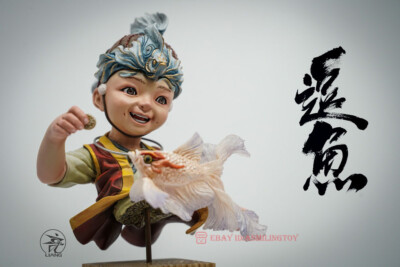 YuanXing Liang Studio Magic Fish Statue Painted Model Colorful Version In Stock