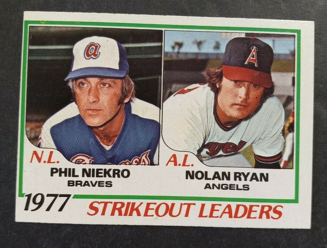 1978 TOPPS BASEBALL CARD STRIKEOUT LEADERS NOLAN RYAN NIEKRO # 206 FREE S&H  #11 | eBay