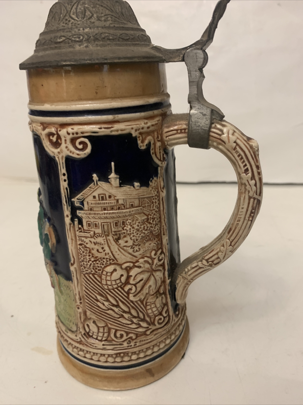 VINTAGE DBGM MADE IN GERMANY BEER STEIN. VINTAGE HAND MADE AND PAINTED