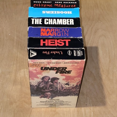 Gene Hackman Movie VHS Lot Under Fire Extreme Measures Heist Chamber Hoosiers - Picture 4 of 4