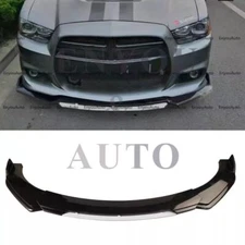 for Dodge Charger Universal Front Bumper Lip Spoiler Splitter Gloss Black White
