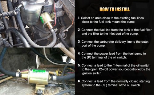 12V Electric Low Pressure Fuel Pump Kit for Trucks Boat Carburetor Lawn Mower US - Picture 11 of 23