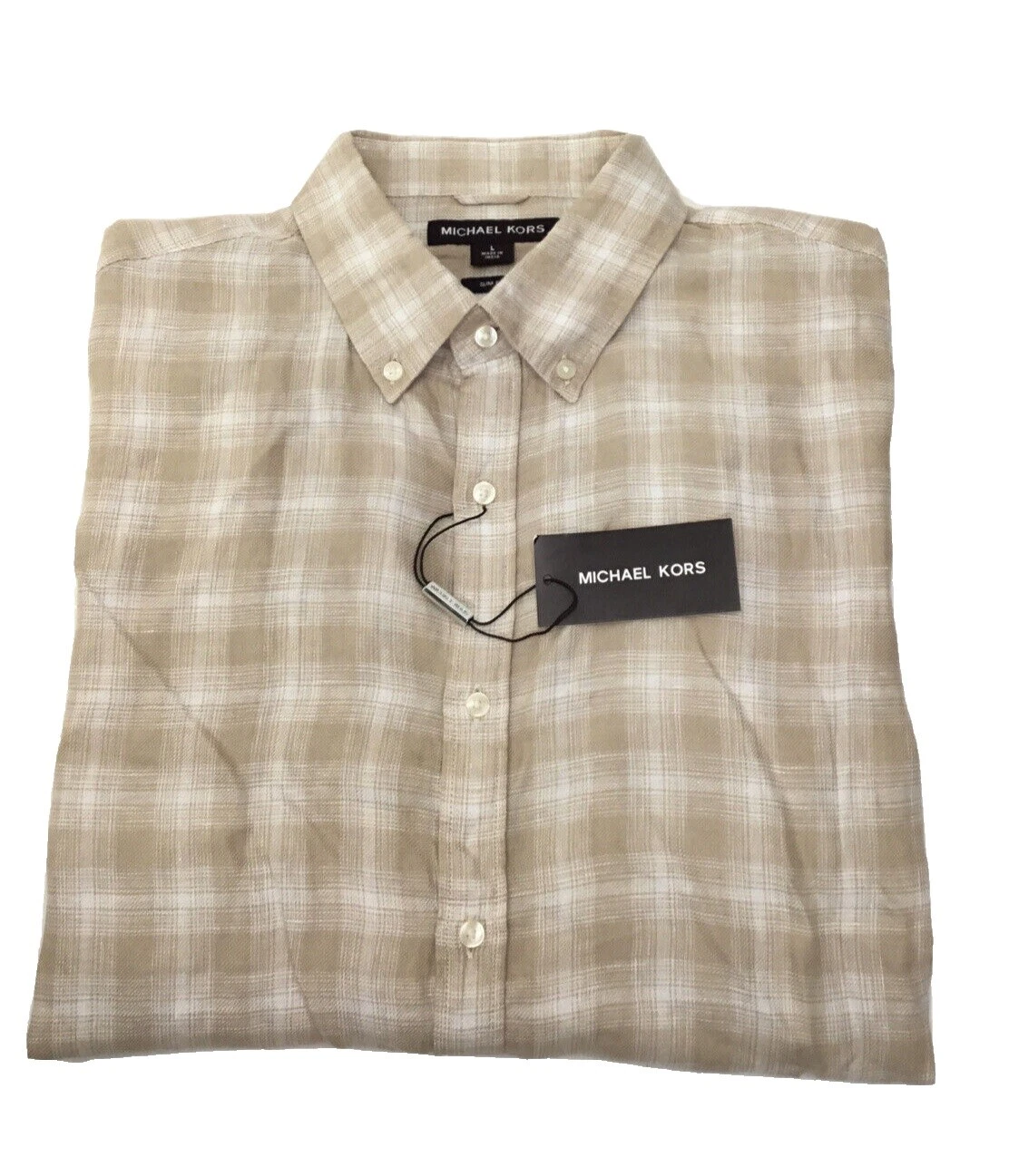 Michael Kors Linen Casual Button-Down Shirts for Men