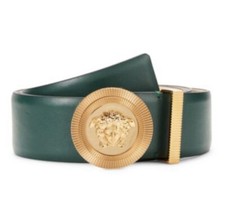 Medusa Biggie Leather Belt Sz 46