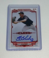 JJ BLEDAY 2019 Leaf Trinity Clear Red Foil Auto Prospect RC /15 - PACK FRESH!