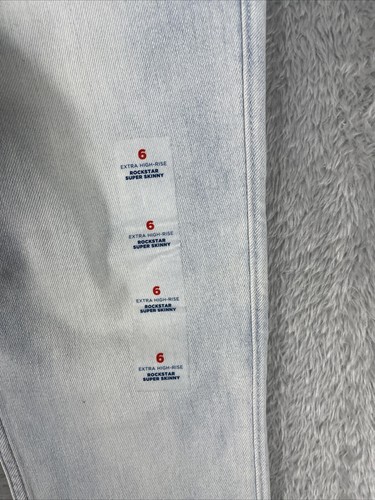 Old Navy Jeans Women's 6 Blue Rockstar Super Skinny Extra High Rise Stretch - Picture 4 of 13