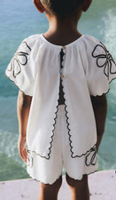 Zara NWT Girls Embroidered 100 Cotton Poplin Blouse and Short Set