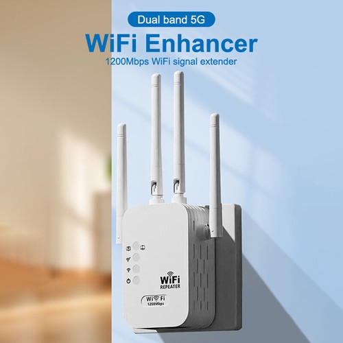 1200Mbps WiFi Repeater Wireless Signal Booster Dual Band WiFi Amplifier Router*Q - Zdjęcie 9 z 14