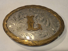 Initial Custom Letter L - Vintage Belt Buckle
