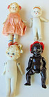 FOUR Vintage BISQUE DOLLS  Frozen Charlotte PENNY DOLLS CarnIvil Prize DOLLHOUSE — photo 2