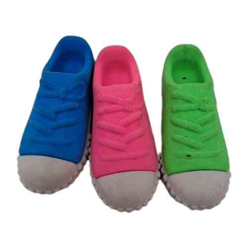 Vintage Lot of 3 Pencil Eraser Sneakers Blue Pink Green Retro 90's