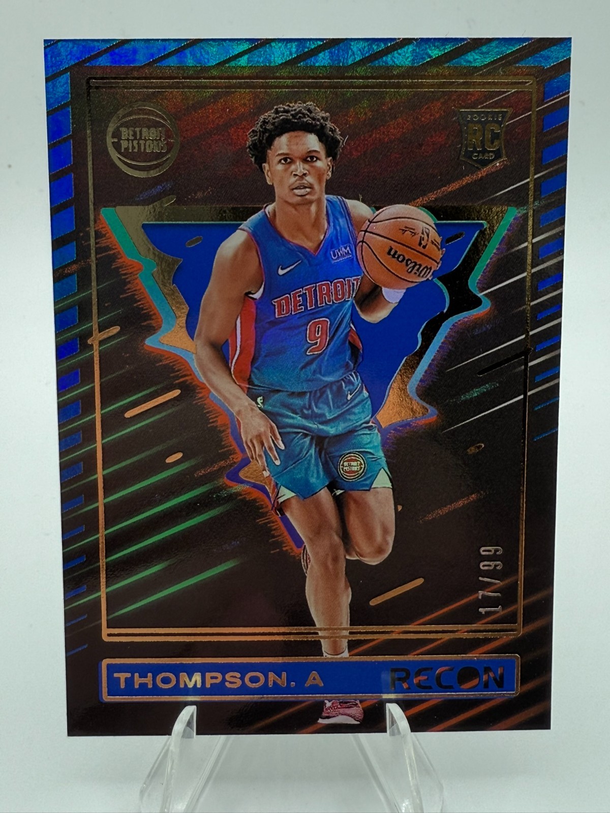 2023-24 Panini Recon - Rookies Ausar Thompson #242 Holo Blue /99 RC