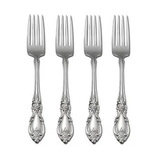Oneida LOUISIANA - 18/8 Stainless Steel Flatware Dinner Fork (Set of Four) - N/O