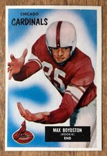 1955 Bowman Max Boydston Chicago Cardinals Rookie Sharp Corners