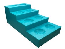 Teal Marble Display - For 1  Marbles - Lot 7398