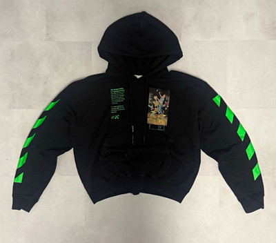 Off-White Golden Ratio Hoodie SS20 M Black Green 100% Original Virgil Abloh