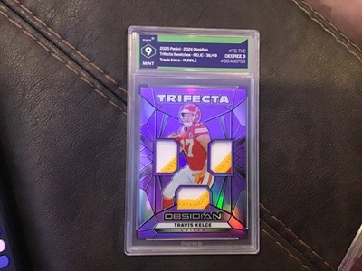 2025 Panini-2024 Obsidian-Trifecta Swatches-Relic-36/49 Travis Kelce-Purple
