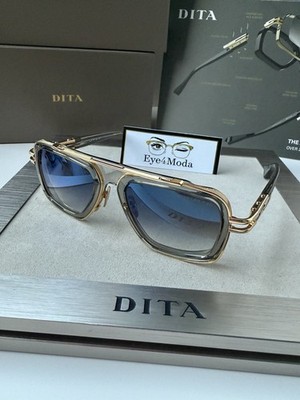 DITA Sunglasses LXN-EVO DTS403-A-02 Crystal Grey White Gold Blue