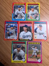 2024 Topps Heritage High Number - Los Angeles Dodgers Lot - 7 Cards Glasnow