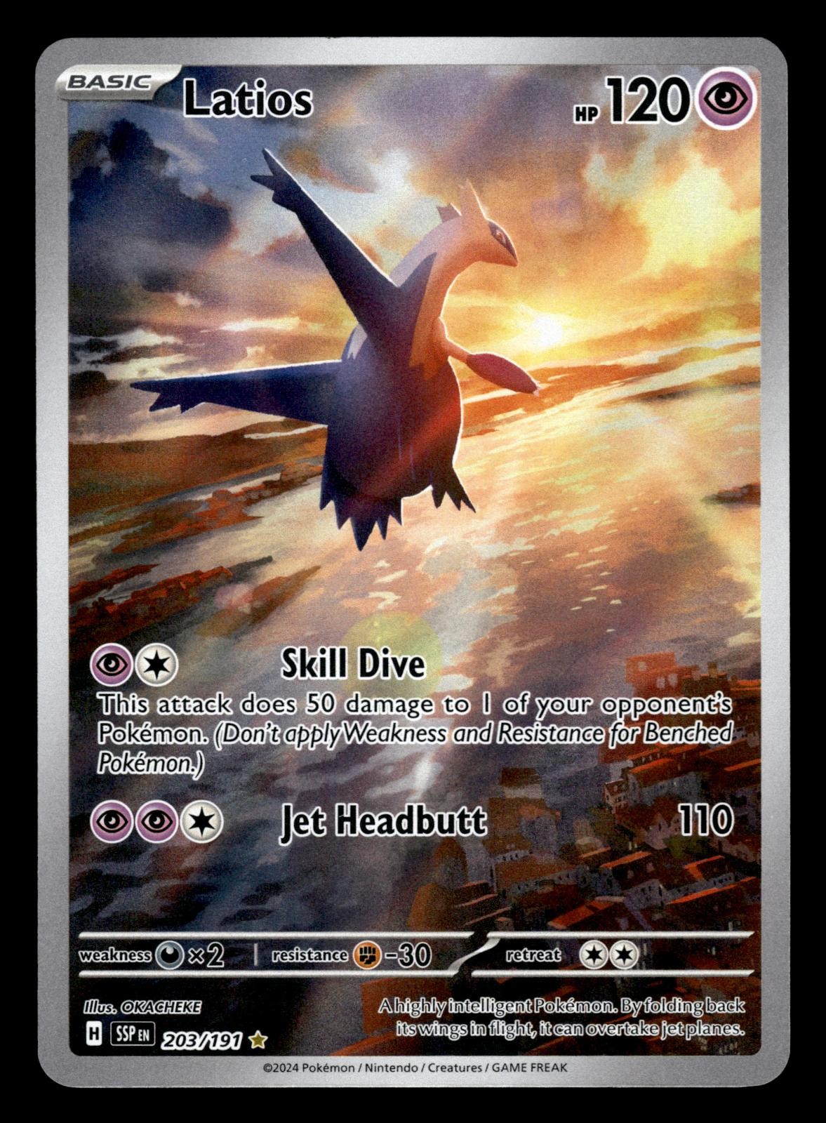 LATIOS 203/191 ILLUSTRATION RARE SURGING SPARKS POKEMON HOLO NM