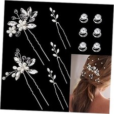 Hair Accessories for Women Wedding Hair Pins Set Jewelry for Woman Silver 3