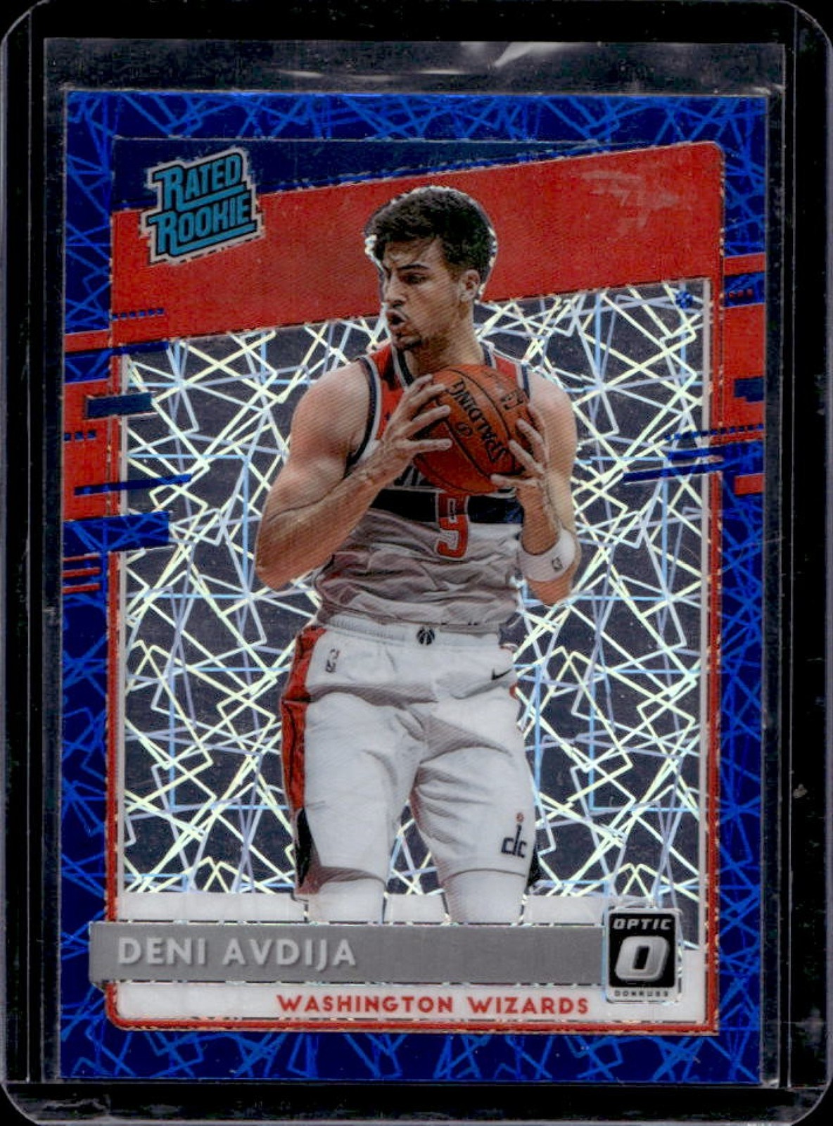 2020-21 Donruss Optic Deni Avdija Blue Velocity Rookie RC #159 Wizards