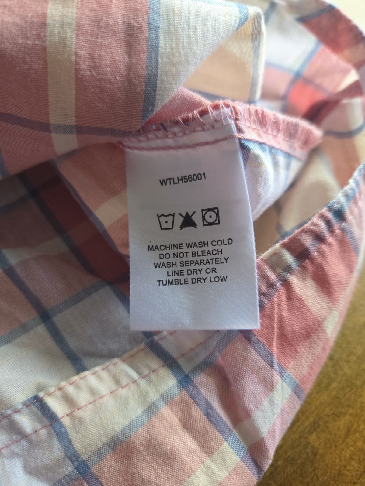 Wrangler Wrancher Men's XXL Western Plaid Shirt Short Sleeve  Pink Blue Pearl image 6