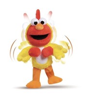 SESAME STREET Chicken Dance Elmo Feature Plush - 13 inches. Stuffed Animal Toy.