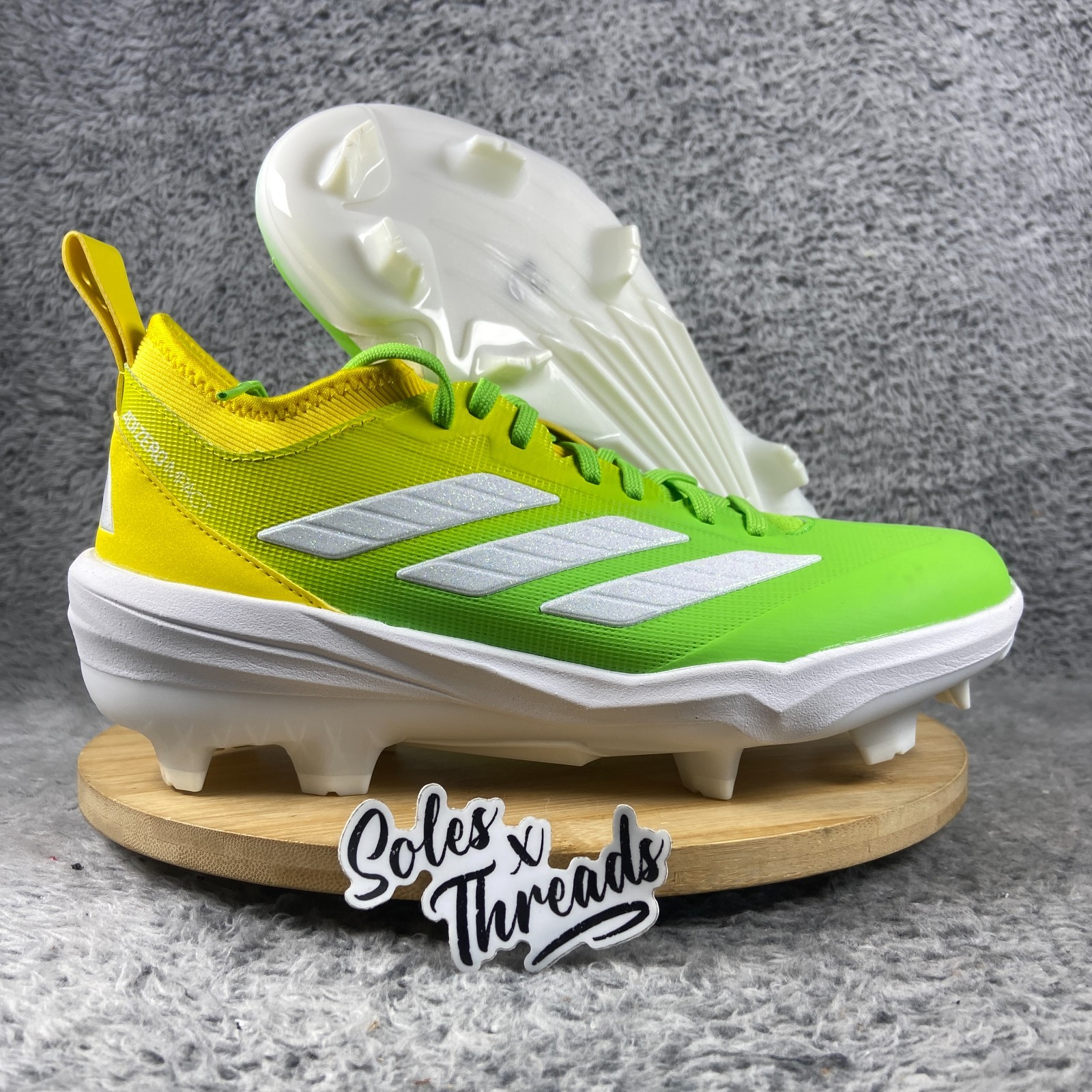 Adidas Adizero Impact TPU Candy Baseball Cleats Size 8.5 Men Lucid Lime JR7827