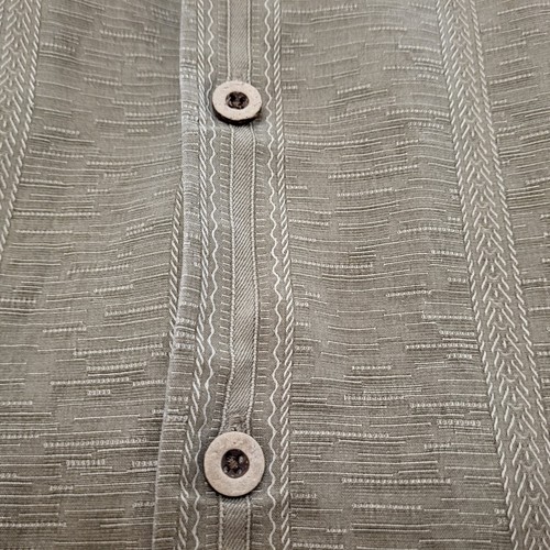 Tommy Bahama Beige Sand Maui Border Silk Camp Shirt Tropical Button Up L - Picture 8 of 11