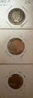 1892 Barber Quarter Silver 25C Philadelphia Mint US Coin and 2 Error Pennies
