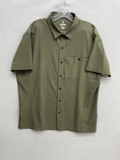 Kuhl Renegade Tufflex Shirt Men's Large Green Short Sleeve Performance Hiking