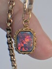 Antique Edwardian 9ct Black Opal Pendant