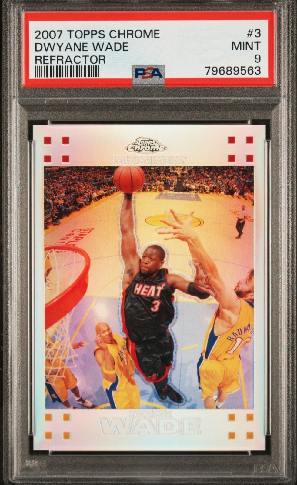 2007 Topps Chrome Dwyane Wade #3 Refractor /999 PSA 9 Miami Heat 🔥 HOF