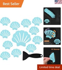 Non-Slip Snowflake Bathtub Stickers 12 Adhesive Safety Treads with Scraper