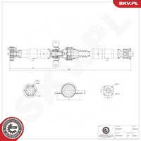 Esen Skv 76SKV184 Antriebswelle Hinten FüR Hyundai Kia